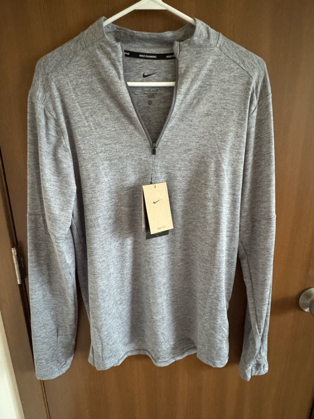 NWT Nike Men’s Grey Running Quarter-Zip